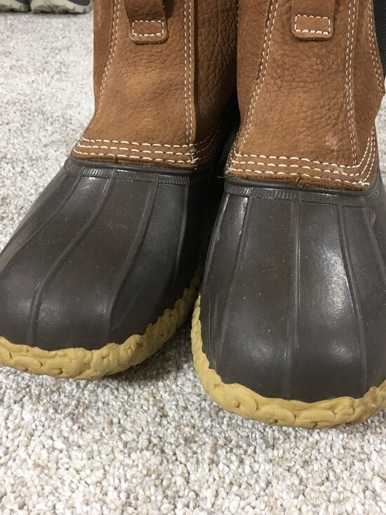 L.L. Bean Chelsea Duck Boots Mens Size 11 M Brown Leather Waterproof 520264 main image 9